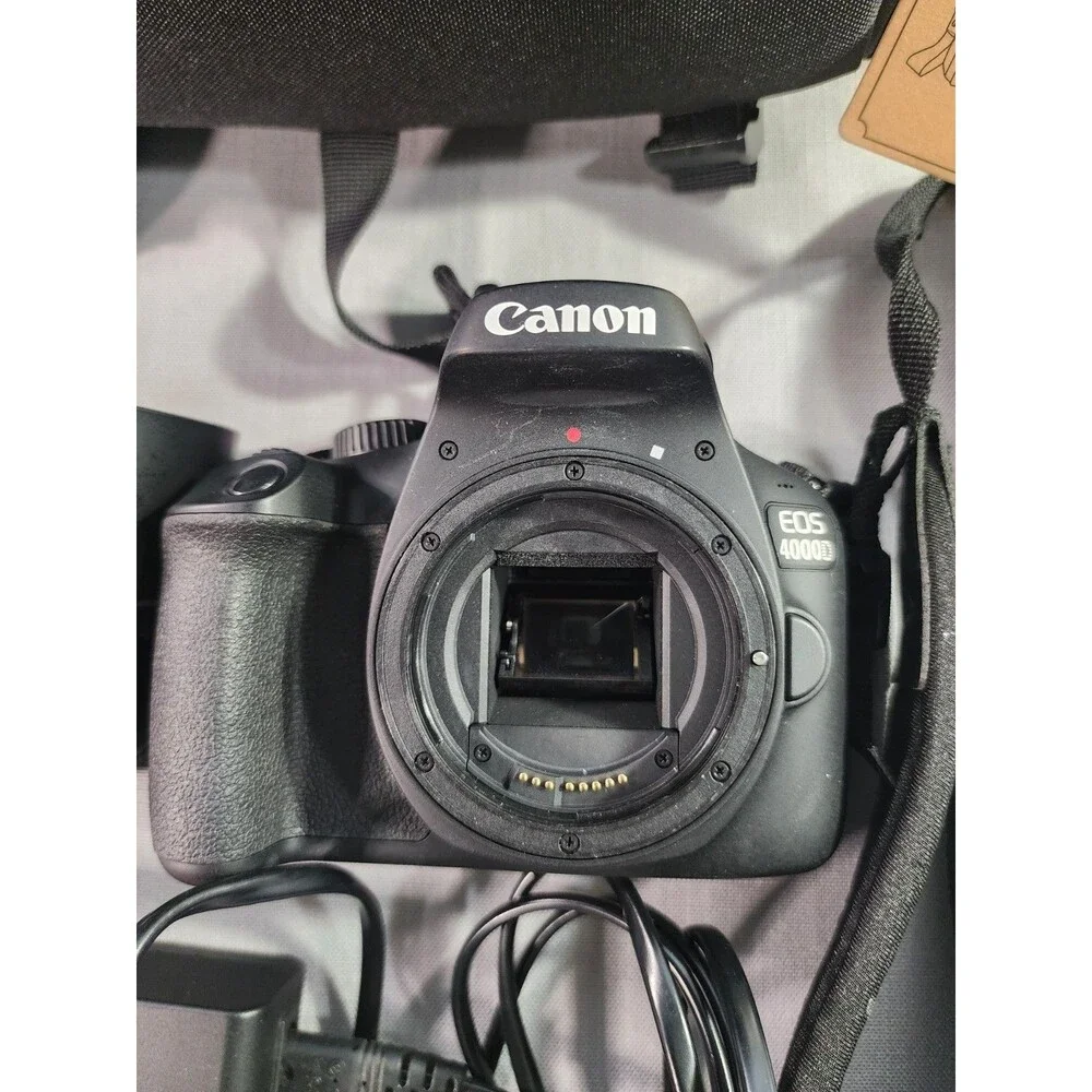 Canon EOS 4000D Rebel DSLR Camera Body 18MP APS-C EF Mount Digital With Carger